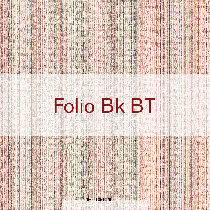 Folio Bk BT example